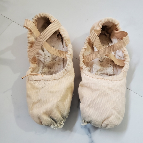 SANSHA 1 Pro Very Used Ballet Slipper Flats Pink 8.5 - Picture 1 of 5